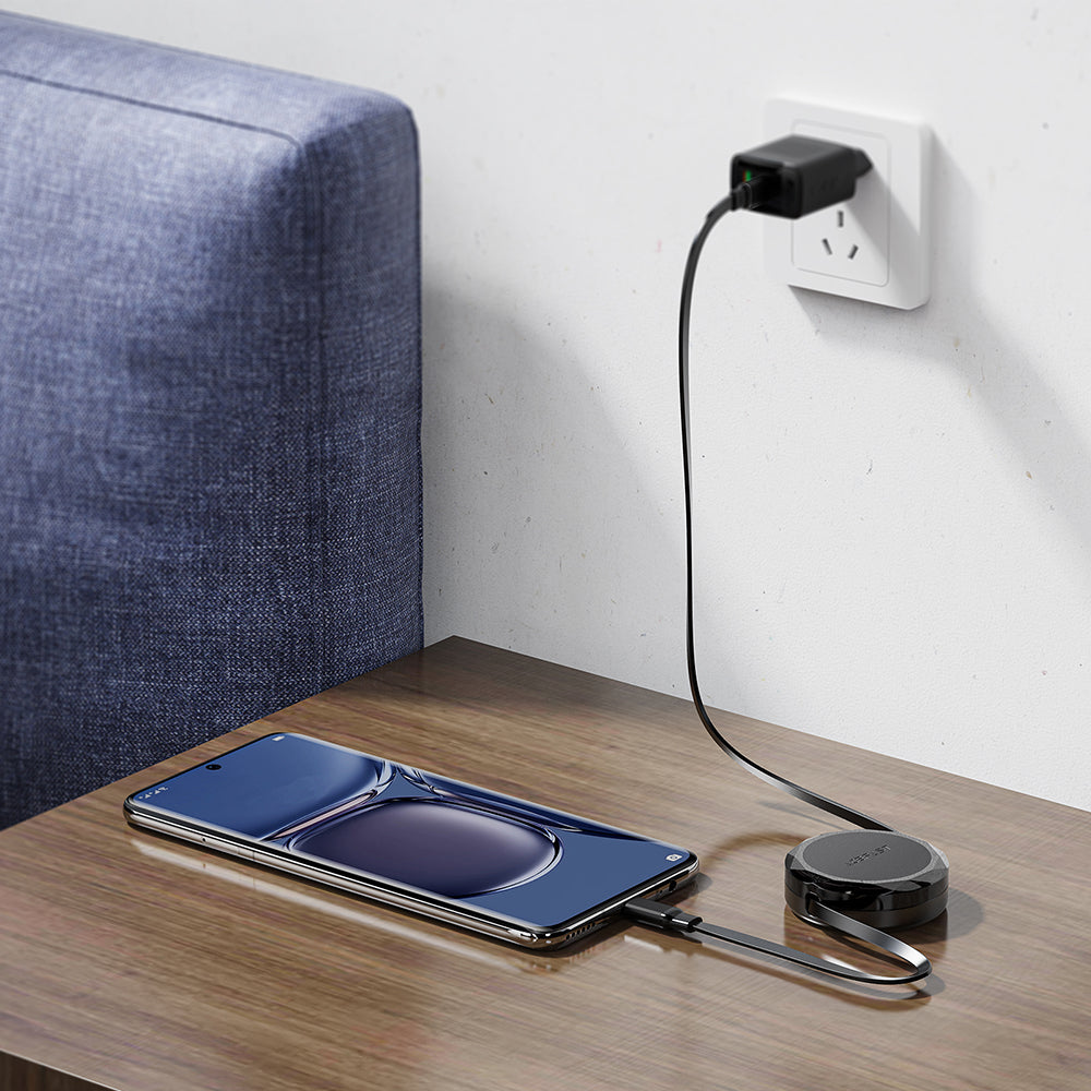 Câble de Données et de Charge USB-C - USB-C Acefast C13-03, 60W, 0.8m, Noir