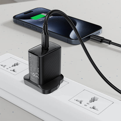 USB-C Daten- und Ladekabel - USB-C Acefast C17-03, 60W, 1,2m, Schwarz