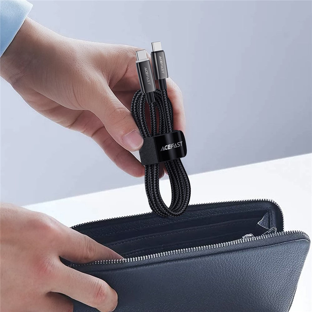 Daten- und Ladekabel USB-C - USB-C Acefast C23-03, 60W, 1,2m, Schwarz