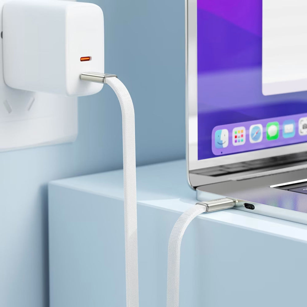 Daten- und Ladekabel USB-C - USB-C Acefast C24-03, 60W, 1,2m, Weiß