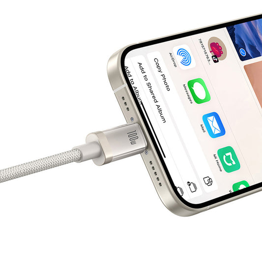 Cavo Dati e Ricarica USB-C - USB-C Baseus Titanium, 100W, 2m, Argento P10378100G21-01