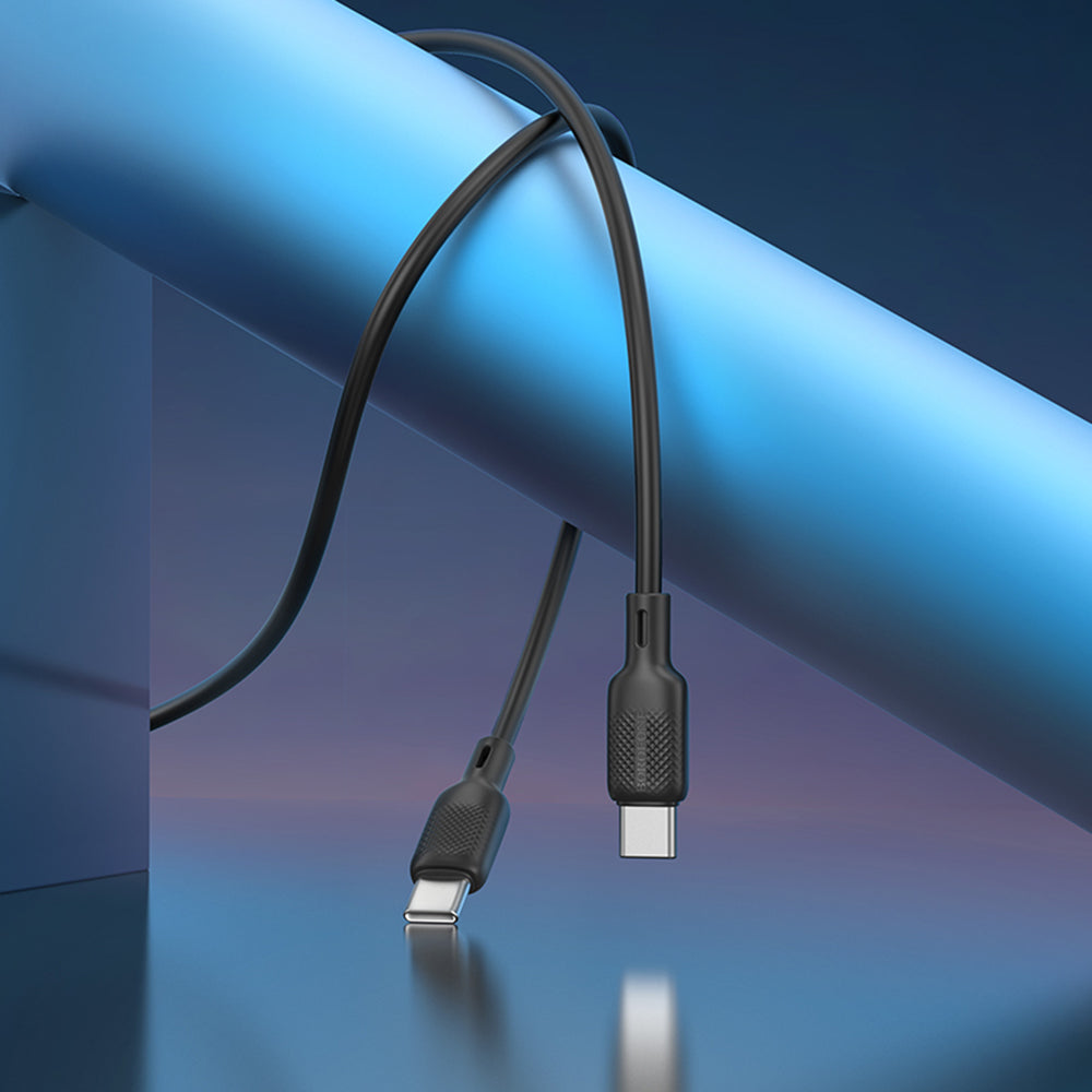 USB-C Daten- und Ladekabel - USB-C Borofone BX113 Lenny, 60W, 2m, Schwarz