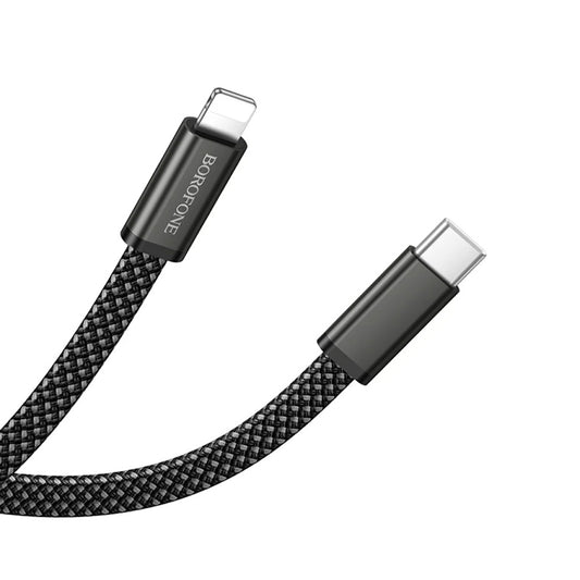 Câble de données et de charge USB-C - USB-C Borofone BX124 Peace, 30W, 1m, Noir