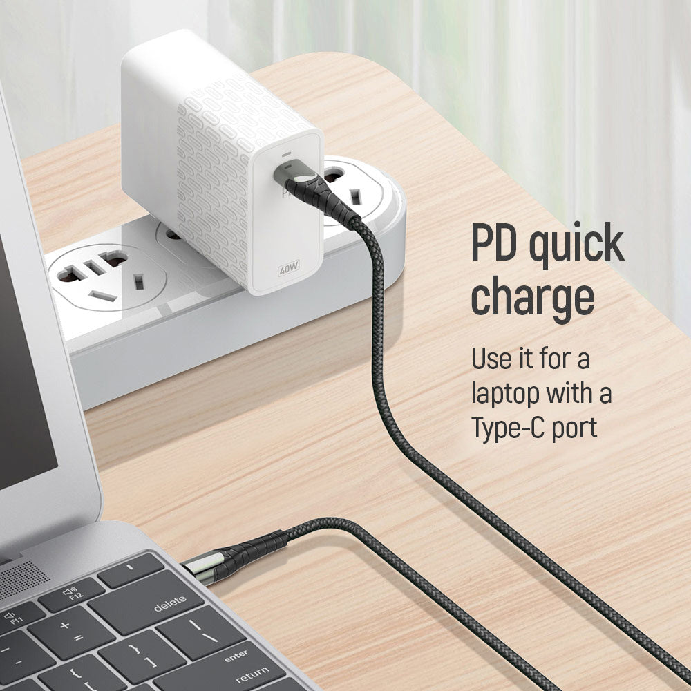Cavo Dati e Ricarica USB-C - USB-C ColorWay CW-CBPDCC040, 65W, 1m, Grigio