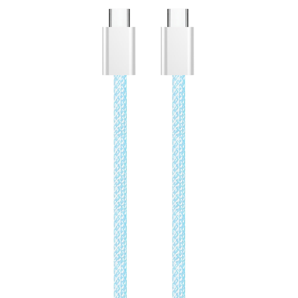 Câble de Données et de Charge USB-C - USB-C ColorWay CW-CBPDCC061, 60W, 1m, Bleu