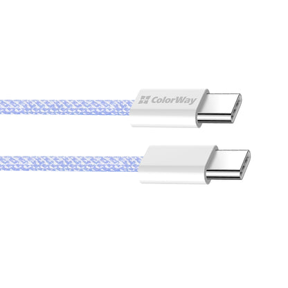 Cavo Dati e Ricarica USB-C - USB-C ColorWay CW-CBPDCC061, 60W, 1m, Viola