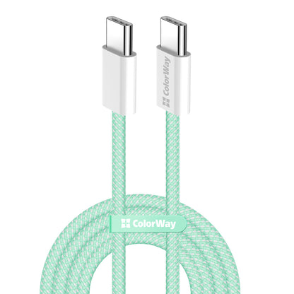 Cavo Dati e Ricarica USB-C - USB-C ColorWay CW-CBPDCC061, 60W, 1m, Verde