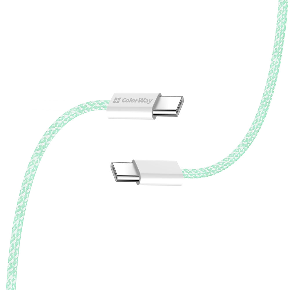 Cavo Dati e Ricarica USB-C - USB-C ColorWay CW-CBPDCC061, 60W, 1m, Verde