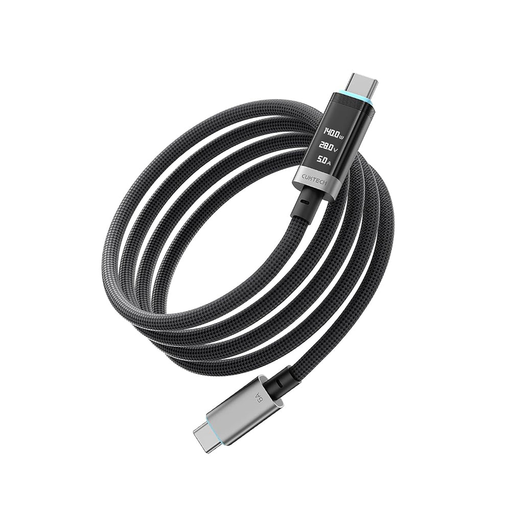USB-C Daten- und Ladekabel - USB-C Cuktech CTC620P Display, 240W, 2m, Schwarz CCTC620POSBK