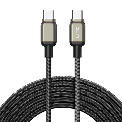 Daten- und Ladekabel USB-C - USB-C Lito LD17, 100W, 1m, Schwarz