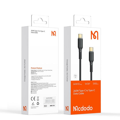 USB-C Daten- und Ladekabel - USB-C McDodo CA-3310, 240W, 1.2m, Schwarz