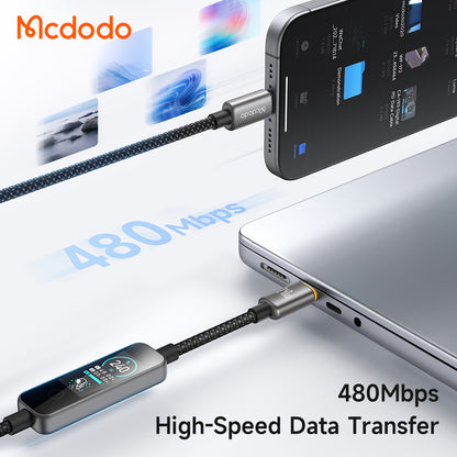 Cavo Dati e Ricarica USB-C - USB-C McDodo CA-8750 Display, 240W, 1,2m, Nero