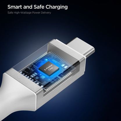 Câble de Données et de Charge USB-C - USB-C Spigen EB10010CC, 100W, 1m, Blanc