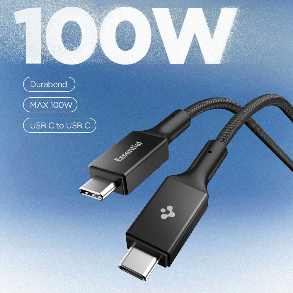 Daten- und Ladekabel USB-C - USB-C Spigen EB10010CC, 100W, 1m, Schwarz