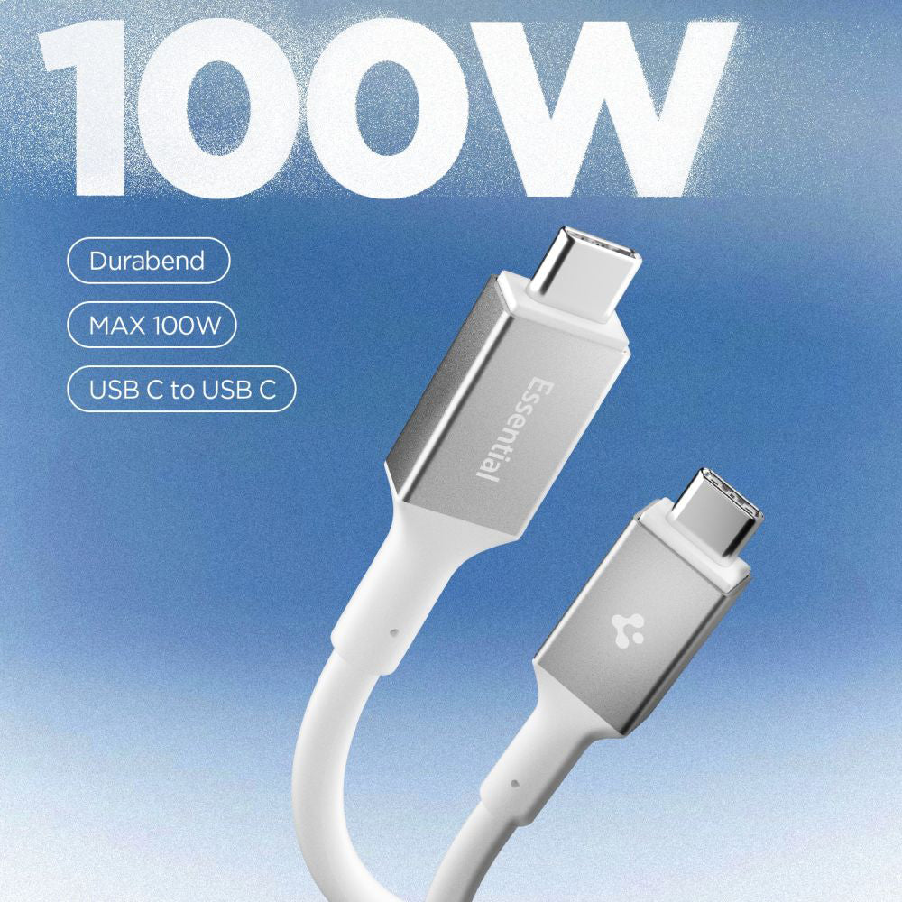 Daten- und Ladekabel USB-C - USB-C Spigen EB10020CC, 100W, 2m, Weiß