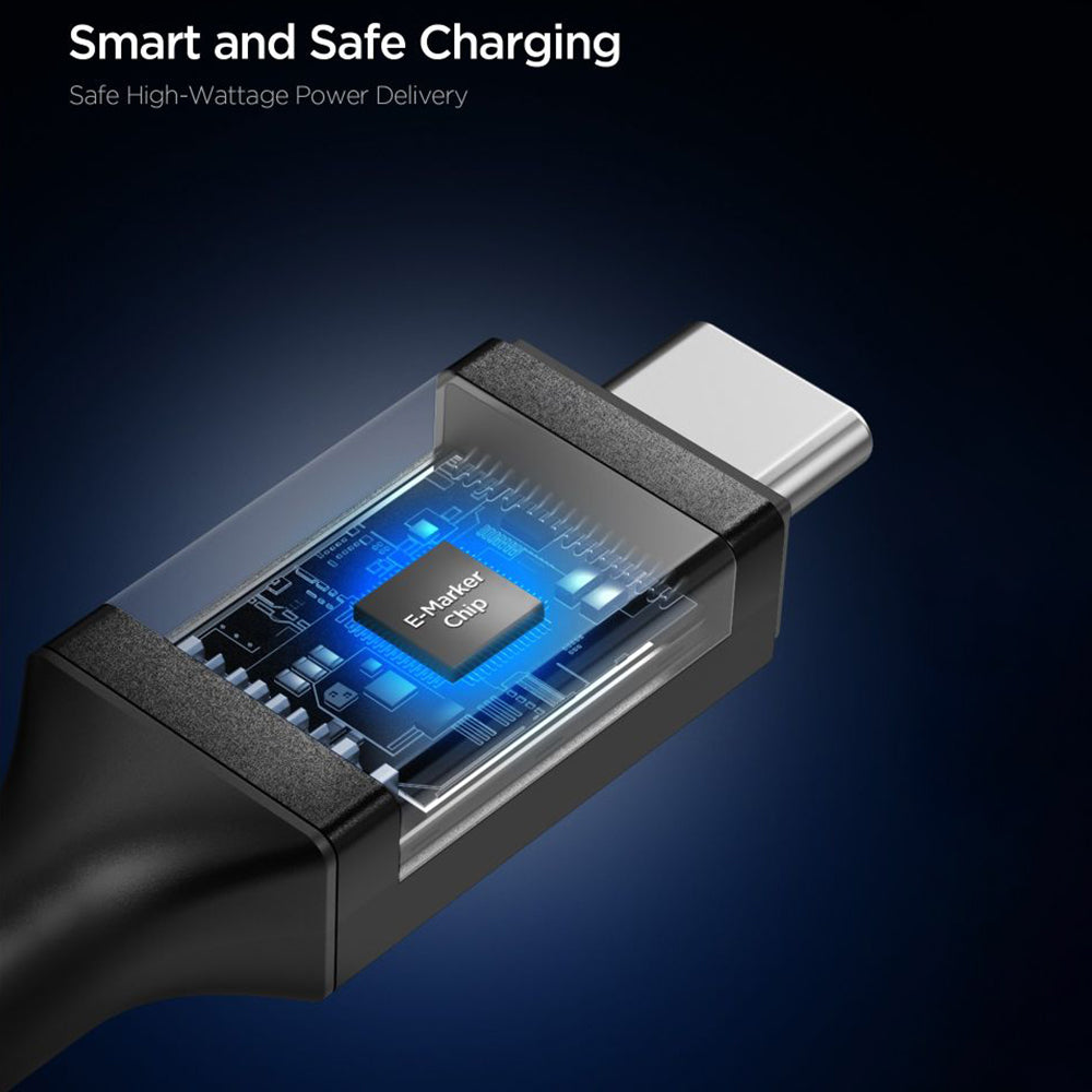 Daten- und Ladekabel USB-C - USB-C Spigen EB10020CC, 100W, 2m, Schwarz