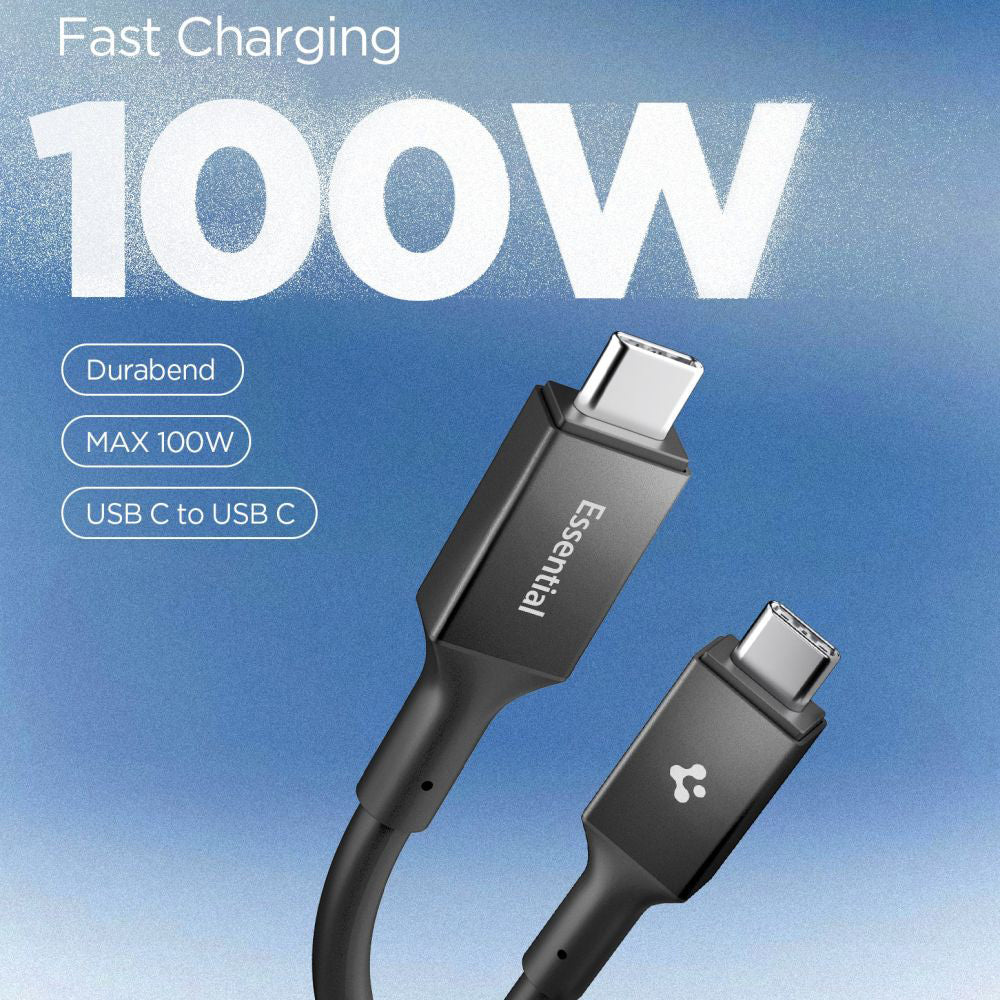 Daten- und Ladekabel USB-C - USB-C Spigen EB10020CC, 100W, 2m, Schwarz