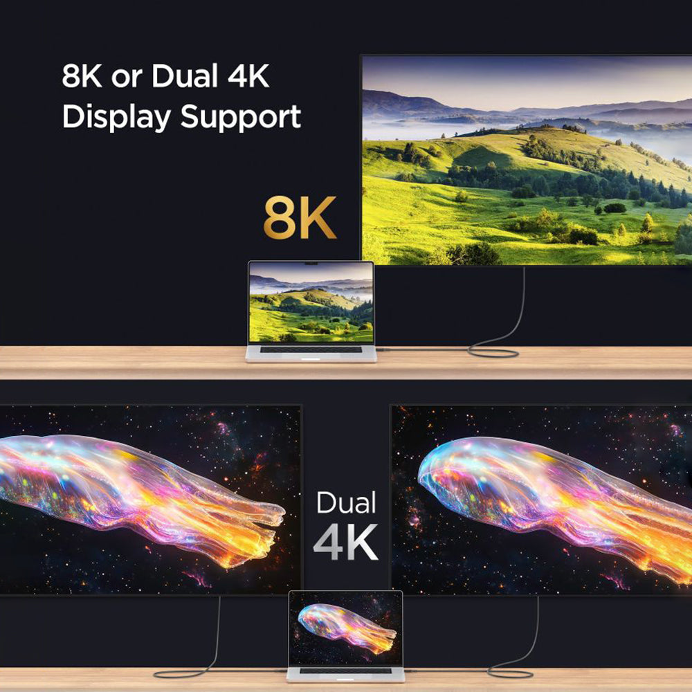 Daten- und Ladekabel USB-C - USB-C Spigen EB24015CC, 240W, 1,5m, Schwarz ACA10423