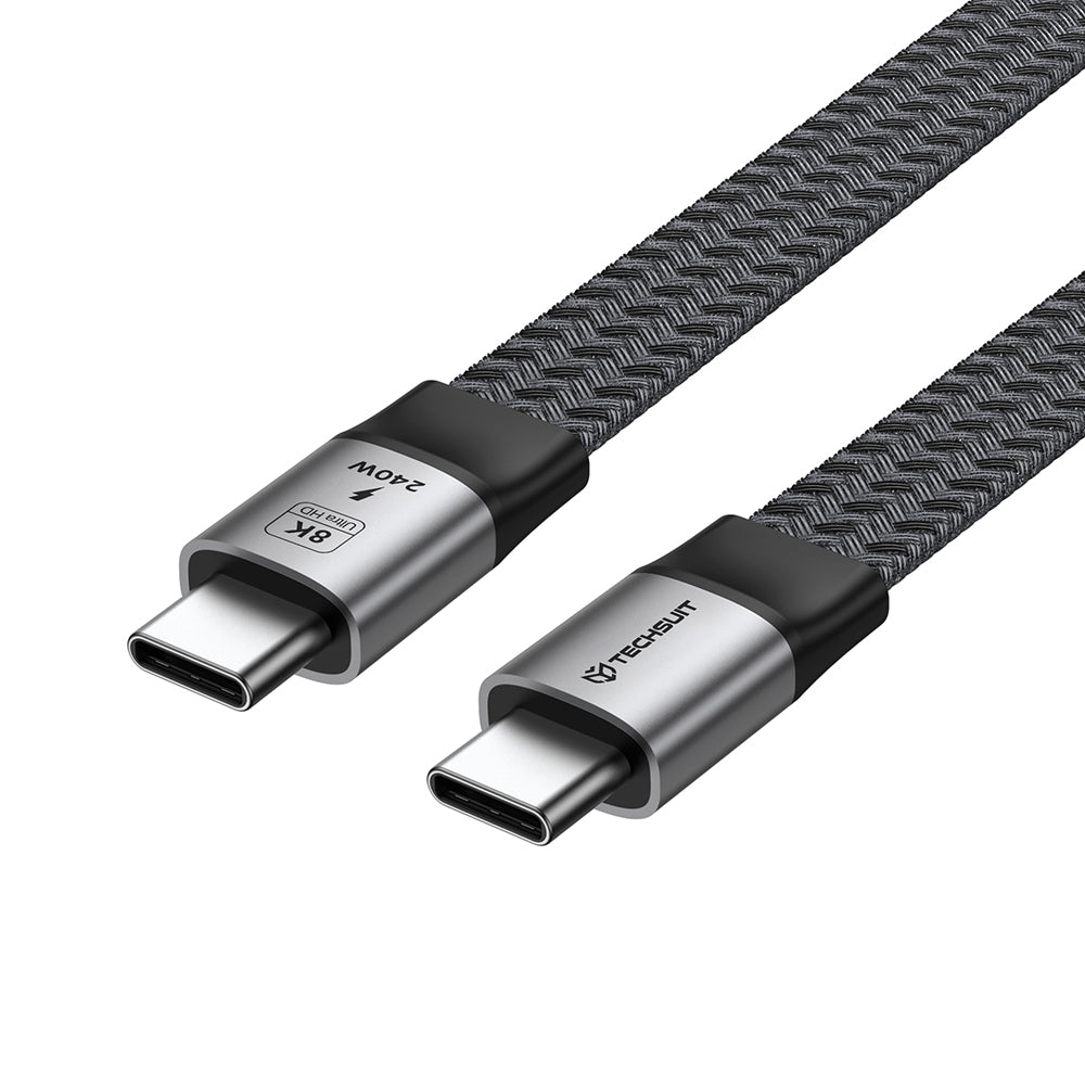 USB-C Daten- und Ladekabel - USB-C Techsuit ElysiumSync Pro CX1, 240W, 1m, Grau