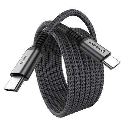 USB-C Daten- und Ladekabel - USB-C Techsuit TitanSync Pro CX2, 240W, 1m, Grau