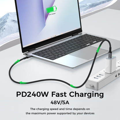 USB-C Daten- und Ladekabel - USB-C Techsuit TitanSync Pro CX2, 240W, 2m, Grau