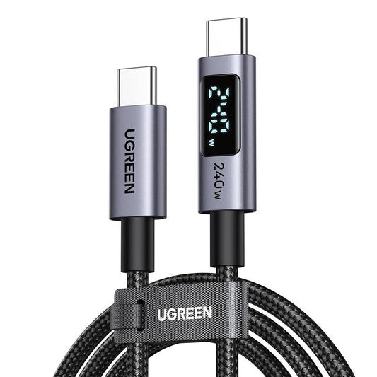 USB-C Daten- und Ladekabel - USB-C UGREEN 65867 Display, 240W, 2m, Grau