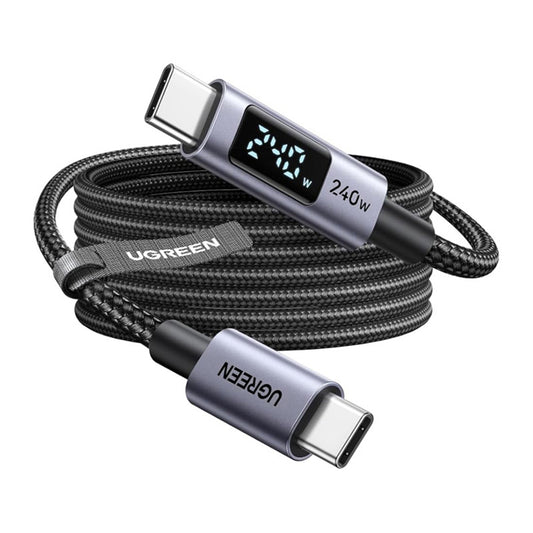 USB-C Daten- und Ladekabel - USB-C UGREEN 65867 Display, 240W, 2m, Grau