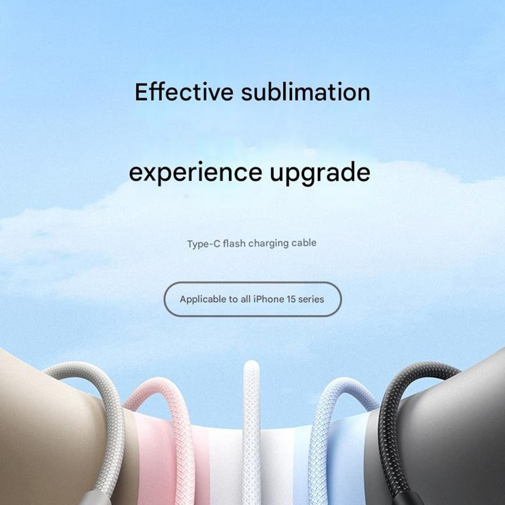 USB-C Daten- und Ladekabel - USB-C UGREEN L501, 60W, 1m, Weiß