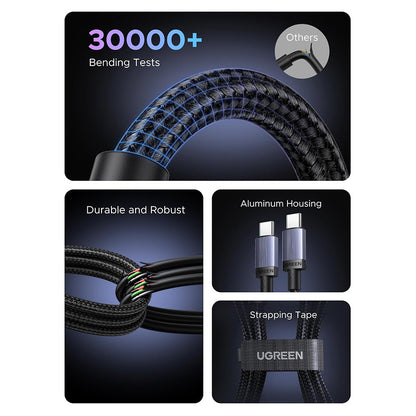 Cavo Dati e Ricarica USB-C - USB-C UGREEN L532, 240W, 2m, Grigio