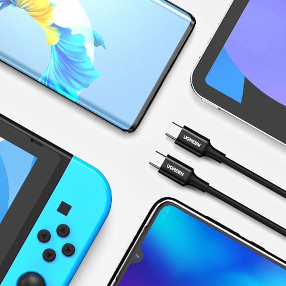 Câble de Données et de Charge USB-C - USB-C UGREEN US300 (80371), 100W, 1m, Noir