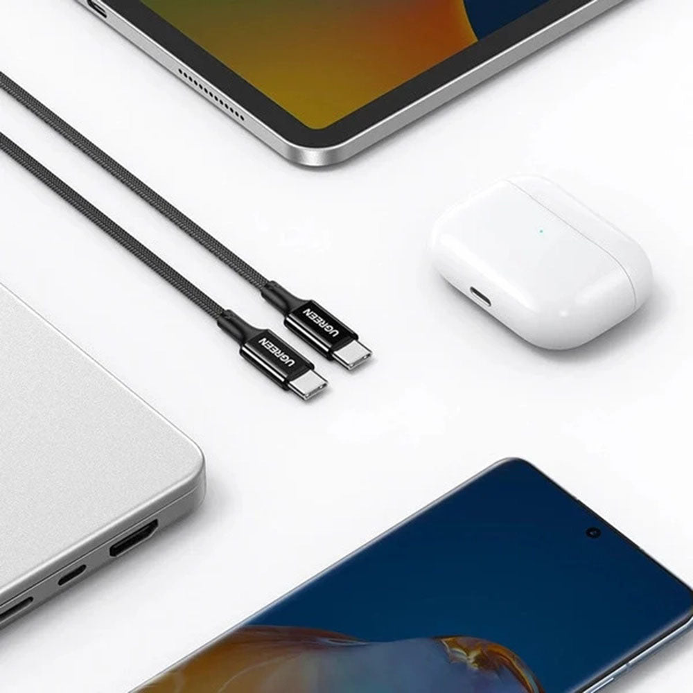 Daten- und Ladekabel USB-C - USB-C UGREEN US557 (15267), 100W, 1m, Weiß