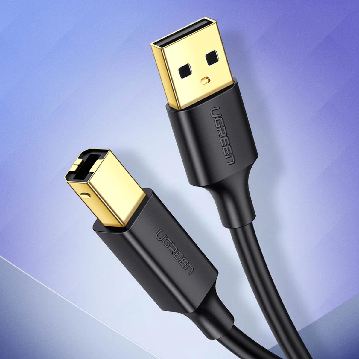 Drucker Kabel UGREEN US135, USB-A - USB-B, 5m, Schwarz