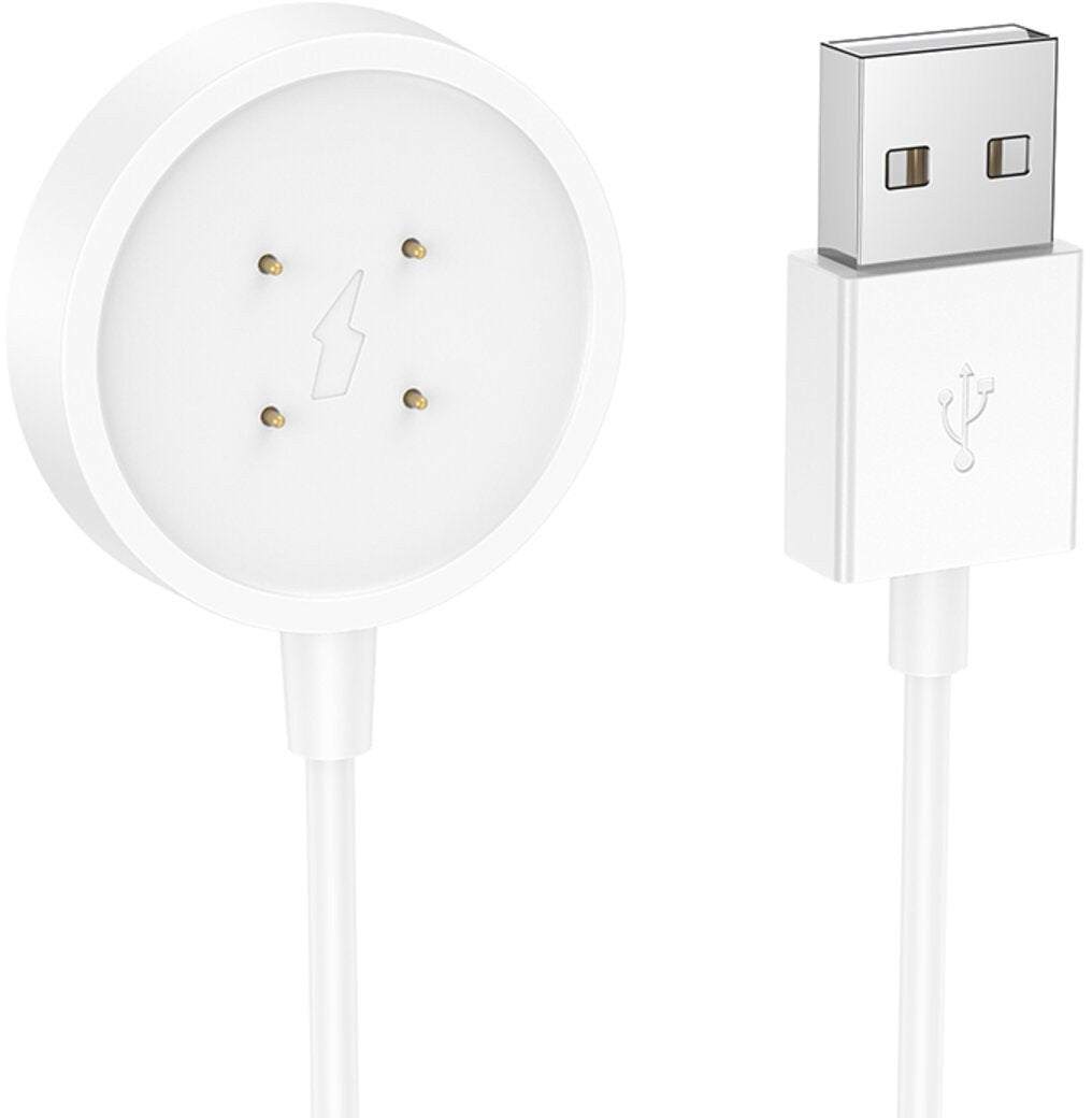 Câble de chargement pour Smartwatch HOCO Y24, USB-A, Blanc