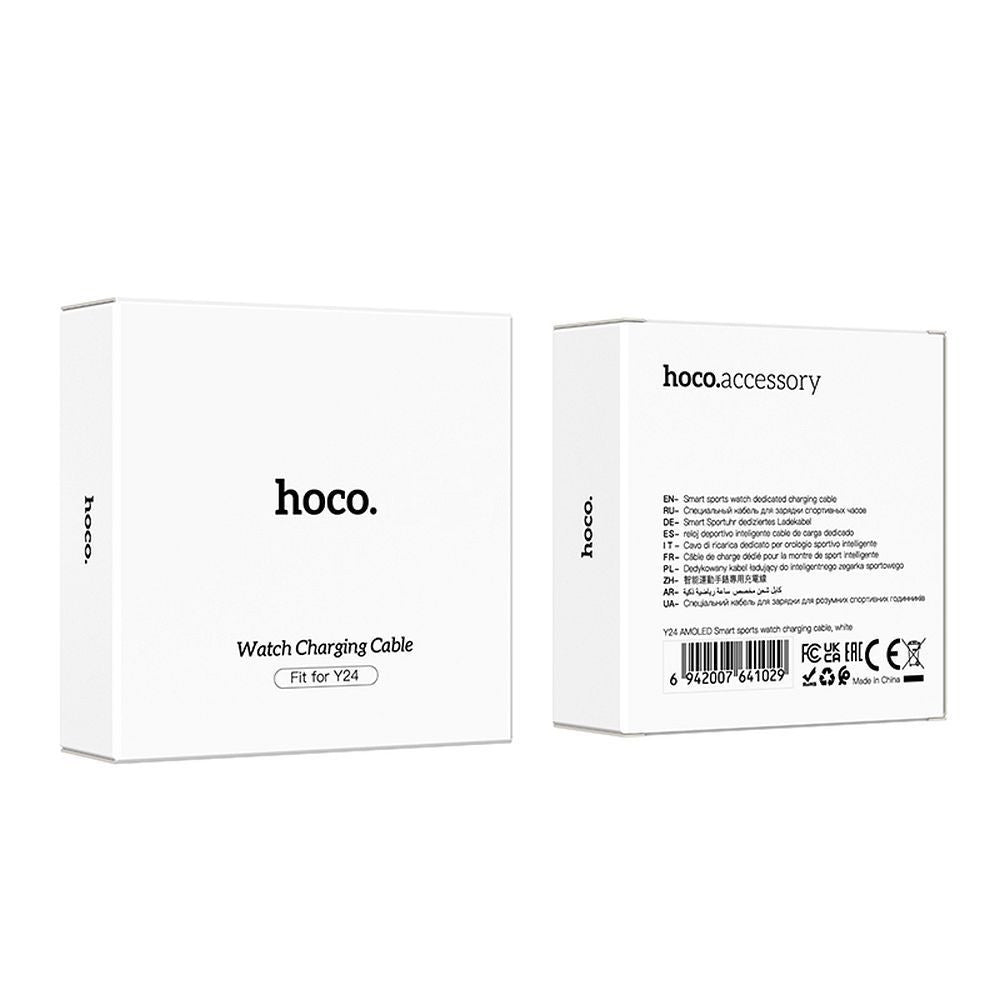 Câble de chargement pour Smartwatch HOCO Y24, USB-A, Blanc