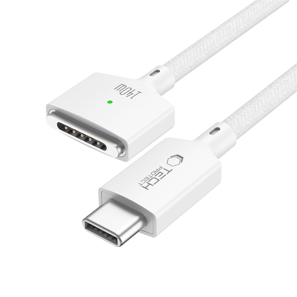 Tech-Protect MMC01 Ultraboost Ladekabel, USB-C - MagSafe 3, 140W, 3m, Weiß