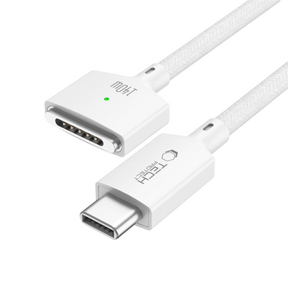 Tech-Protect MMC01 Ultraboost Ladekabel, USB-C - MagSafe 3, 140W, 3m, Weiß