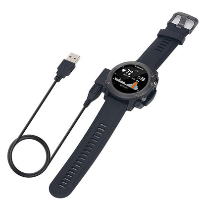 Ladekabel Techsuit TGC5 für Garmin Fenix 3 Sapphire / 3 HR / 3, USB-A, Schwarz