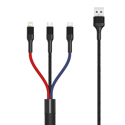 Cavo di Ricarica USB-A - Lightning / microUSB / USB-C XO Design NB54, 18W, 1.2m, Multicolore