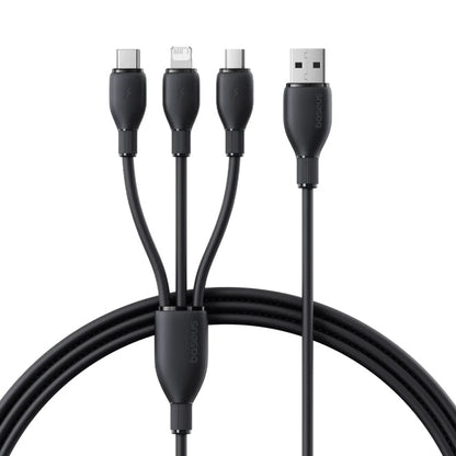 Câble de Chargement USB-A - Lightning / microUSB / USB-C Baseus Ultra Rapide 3en1, 18W, 1.3m, Noir P10376303121-00