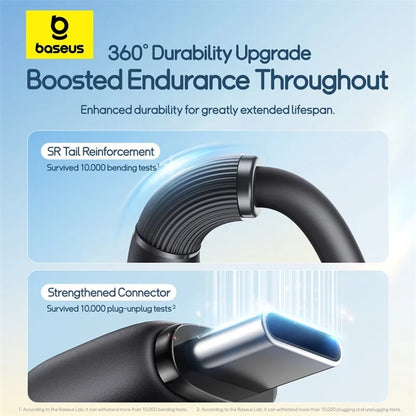 Câble de Chargement USB-A - Lightning / microUSB / USB-C Baseus Ultra Rapide 3en1, 18W, 1.3m, Noir P10376303121-00