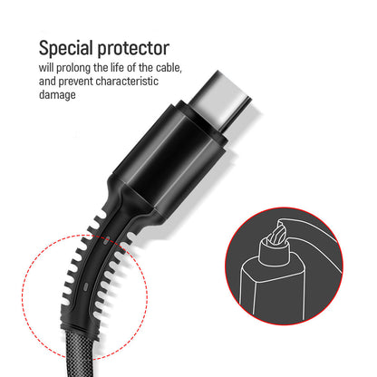 USB-A Ladekabel - Lightning / microUSB / USB-C ColorWay CW-CBU3003, 20W, 1.2m, Grau