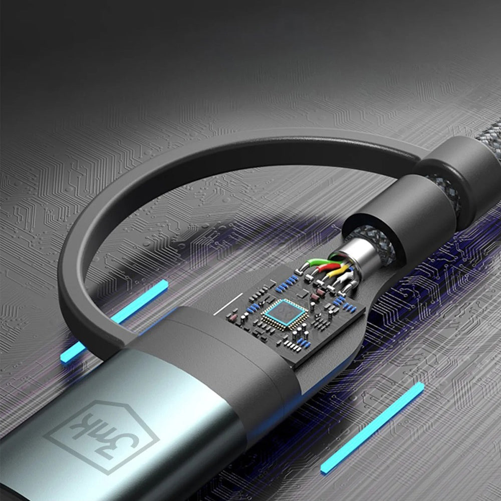 Câble de Chargement USB-A / USB-C - Lightning / microUSB / USB-C 3MK Hyper N, 18W, 1.2m, Noir