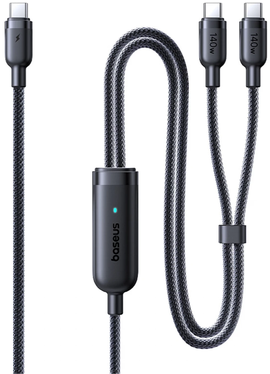 Cavo di Ricarica USB-C - 2 x USB-C Baseus Flash 4 2in1, 140W, 1,5m, Nero E0426X00
