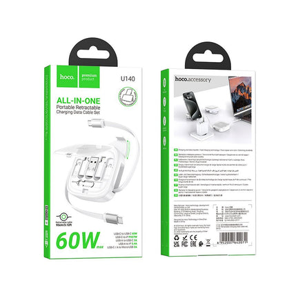 USB-C - USB-C Daten- und Ladekabel HOCO U140, 60W, 0,95m, Weiß