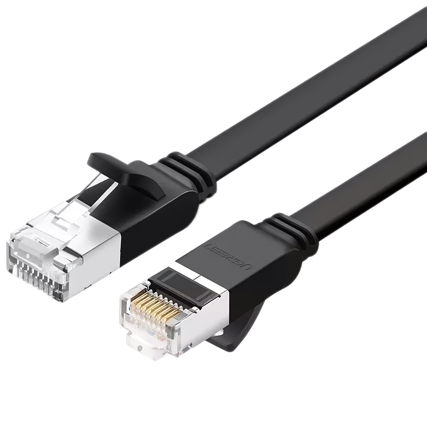 UGREEN Netzwerkkabel NW101 Flach, UTP, Cat6, 1m, Schwarz 