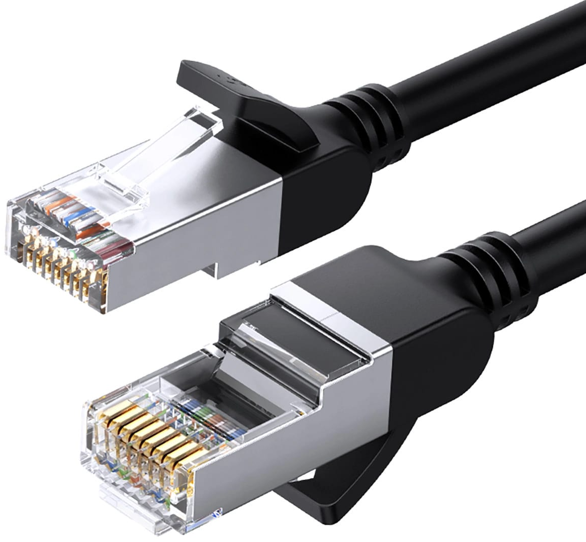 UGREEN NW101 Flat Netzwerkkabel, UTP, Cat6, 3m, Schwarz