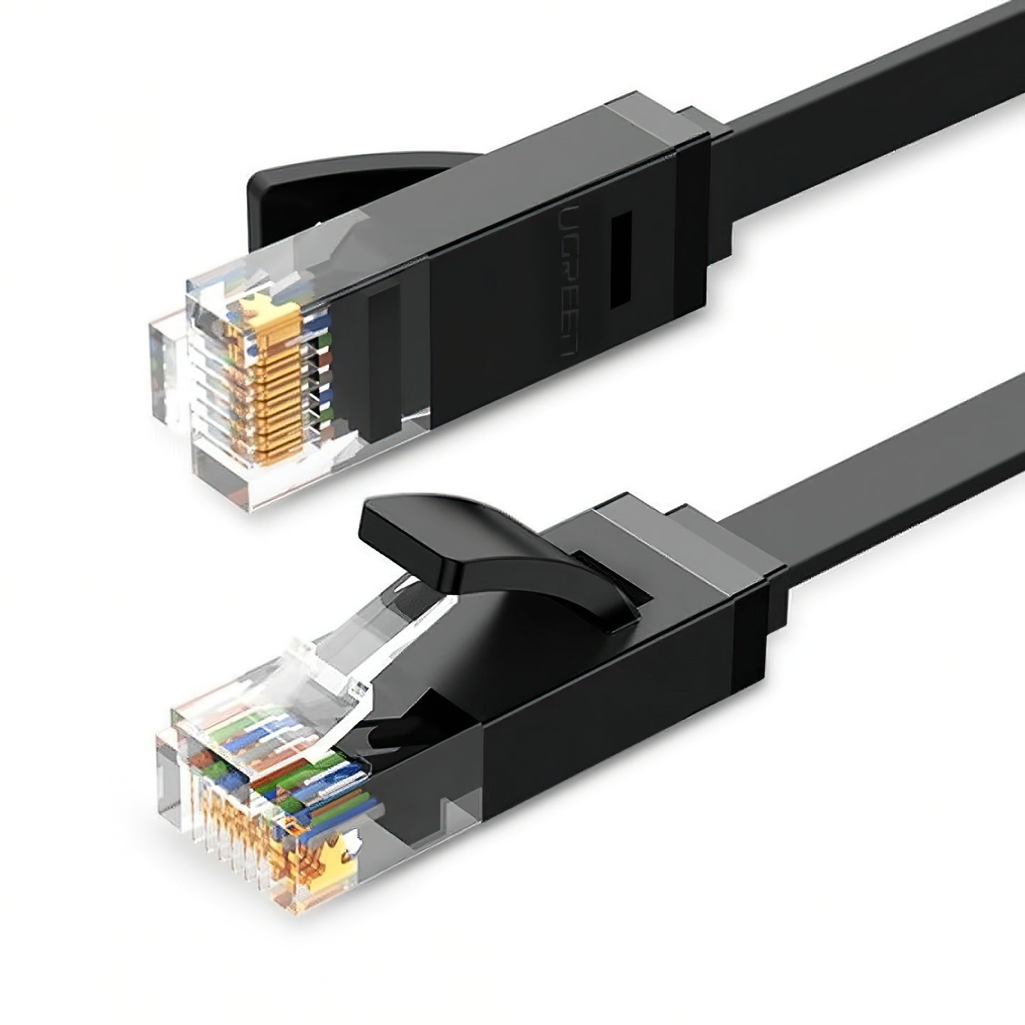 UGREEN NW102 Flat Network Cable, UTP, Cat6, 10m, Black
