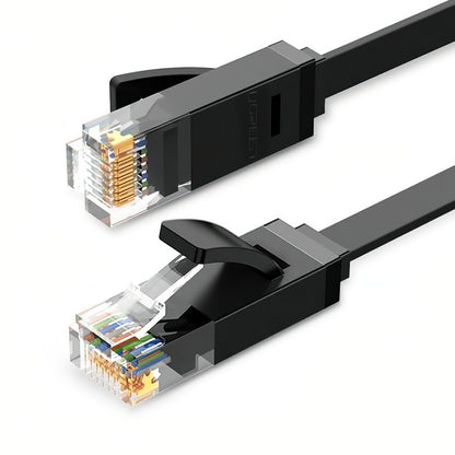UGREEN NW102 Flat Network Cable, UTP, Cat6, 10m, Black