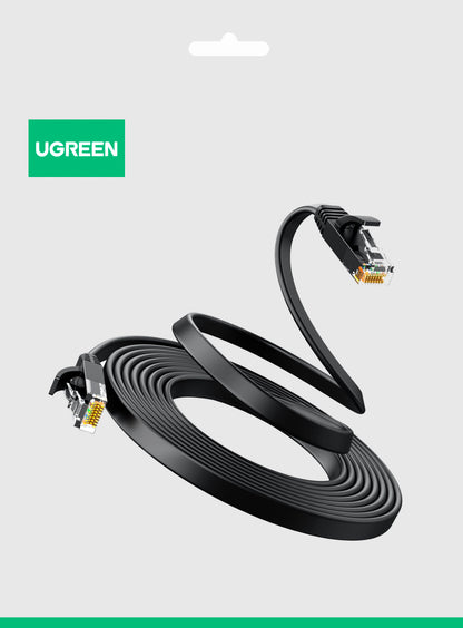 Câble Réseau UGREEN NW102 Flat, UTP, Cat6, 3m, Noir