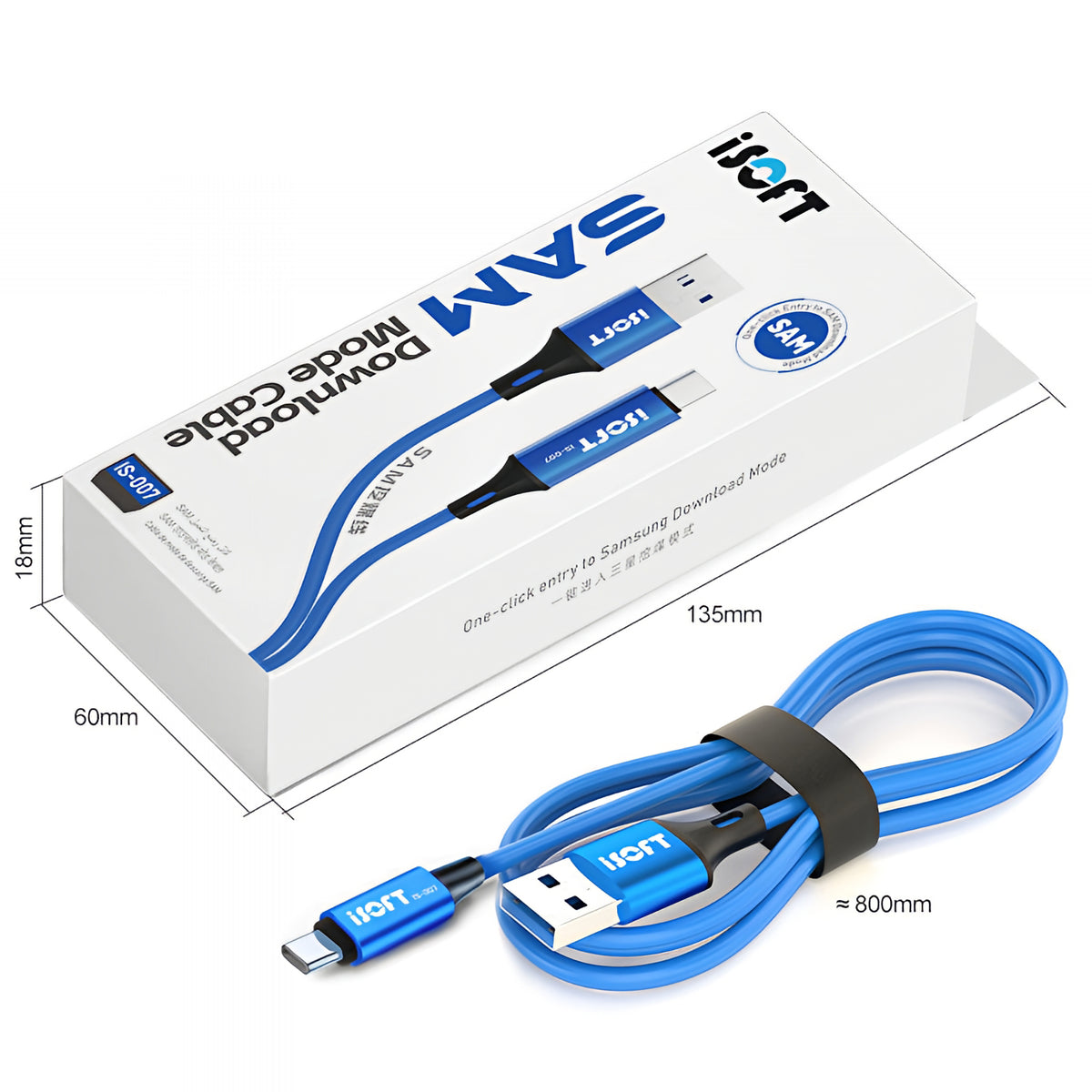 Datenübertragungskabel iSOFT IS-007, USB-A - USB-C Schnittstelle